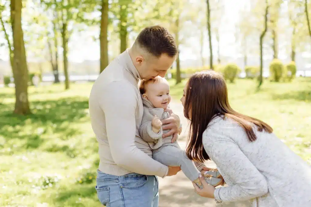 Family Enjoying Walk In Park